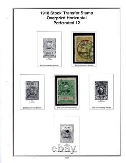Us 1918-1952 Mystic Revenue Stamp Album Collection Of 125+ Used & Unused