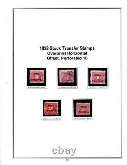 Us 1918-1952 Mystic Revenue Stamp Album Collection Of 125+ Used & Unused