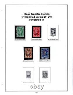 Us 1918-1952 Mystic Revenue Stamp Album Collection Of 125+ Used & Unused