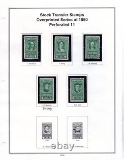 Us 1918-1952 Mystic Revenue Stamp Album Collection Of 125+ Used & Unused