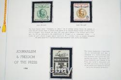 Us 1958-1974 Commemorative Collection Of 390+ Mint Stamps In White Ace Album