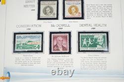 Us 1958-1974 Commemorative Collection Of 390+ Mint Stamps In White Ace Album