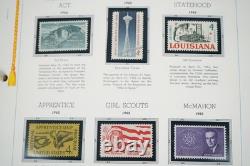 Us 1958-1974 Commemorative Collection Of 390+ Mint Stamps In White Ace Album