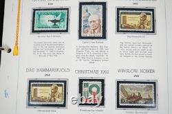 Us 1958-1974 Commemorative Collection Of 390+ Mint Stamps In White Ace Album