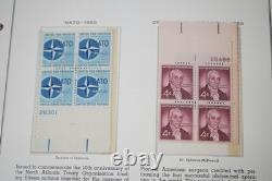 Us 1959-1971 Collection Of 275+ Mint Plate Blocks Stored In Minkus Album