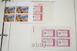 Us 1959-1971 Collection Of 275+ Mint Plate Blocks Stored In Minkus Album