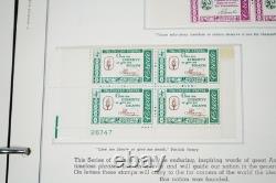 Us 1959-1971 Collection Of 275+ Mint Plate Blocks Stored In Minkus Album