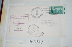 Us 1959-1989 Collection Of Nearly 300 First Flight Covers Stored In Photo Album