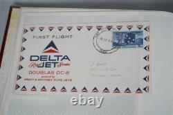 Us 1959-1989 Collection Of Nearly 300 First Flight Covers Stored In Photo Album