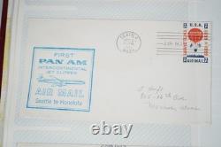 Us 1959-1989 Collection Of Nearly 300 First Flight Covers Stored In Photo Album