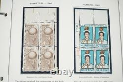 Us 1961-1970 Collection Of 200 Mint Plate Blocks Stored In Album