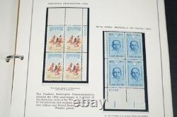 Us 1961-1970 Collection Of 200 Mint Plate Blocks Stored In Album