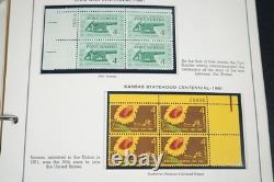 Us 1961-1970 Collection Of 200 Mint Plate Blocks Stored In Album