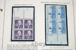 Us 1961-1970 Collection Of 200 Mint Plate Blocks Stored In Album