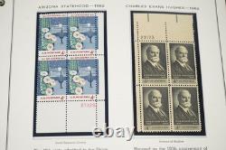 Us 1961-1970 Collection Of 200 Mint Plate Blocks Stored In Album
