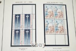 Us 1961-1970 Collection Of 200 Mint Plate Blocks Stored In Album