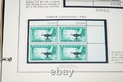Us 1961-1970 Collection Of 200 Mint Plate Blocks Stored In Album