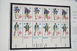 Us 1975-1979 Collection Of 150 Various Sized Mint Plate Blocks Stored In Album