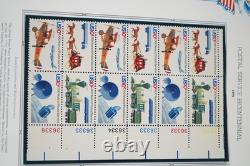 Us 1975-1979 Collection Of 150 Various Sized Mint Plate Blocks Stored In Album