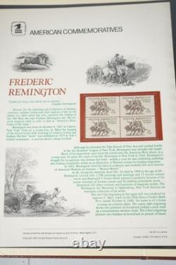 Us 1981-1984 Collection Of 80 Commemorative Stamp Panels Stored In Usps Album