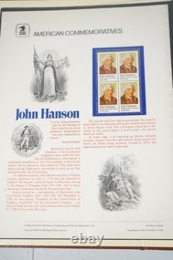 Us 1981-1984 Collection Of 80 Commemorative Stamp Panels Stored In Usps Album
