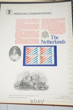 Us 1981-1984 Collection Of 80 Commemorative Stamp Panels Stored In Usps Album