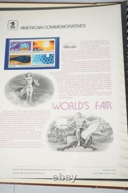 Us 1981-1984 Collection Of 80 Commemorative Stamp Panels Stored In Usps Album