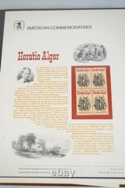 Us 1981-1984 Collection Of 80 Commemorative Stamp Panels Stored In Usps Album