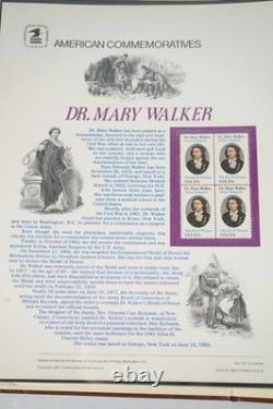 Us 1981-1984 Collection Of 80 Commemorative Stamp Panels Stored In Usps Album