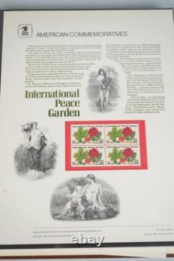Us 1981-1984 Collection Of 80 Commemorative Stamp Panels Stored In Usps Album