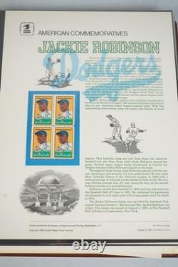 Us 1981-1984 Collection Of 80 Commemorative Stamp Panels Stored In Usps Album