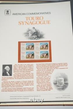 Us 1981-1984 Collection Of 80 Commemorative Stamp Panels Stored In Usps Album
