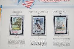 Us 1988-1991 Stamp Collection Of 150 Mostly Mint Nh Stamps White Ace Album