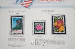 Us 1988-1991 Stamp Collection Of 150 Mostly Mint Nh Stamps White Ace Album