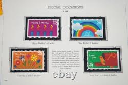 Us 1988-1991 Stamp Collection Of 150 Mostly Mint Nh Stamps White Ace Album