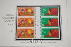 Us 1988-1991 Stamp Collection Of 150 Mostly Mint Nh Stamps White Ace Album