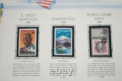 Us 1988-1991 Stamp Collection Of 150 Mostly Mint Nh Stamps White Ace Album
