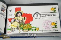 Us 1996-1997 Pugh Hand Painted Collection Of 60 Fdcs In Lighthouse Album