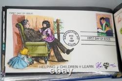 Us 1996-1997 Pugh Hand Painted Collection Of 60 Fdcs In Lighthouse Album