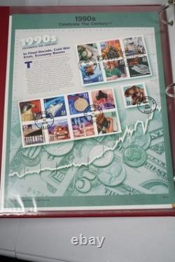 Us 2000-2004 Collection Of 180+ Souvenir Pages In Red Album