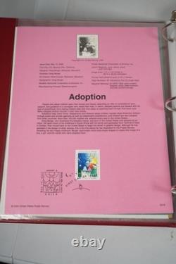 Us 2000-2004 Collection Of 180+ Souvenir Pages In Red Album