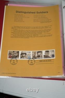 Us 2000-2004 Collection Of 180+ Souvenir Pages In Red Album