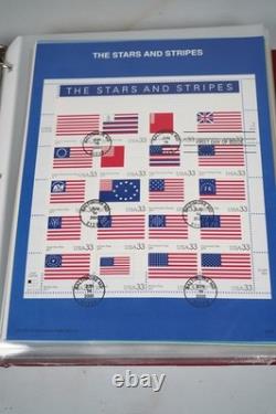 Us 2000-2004 Collection Of 180+ Souvenir Pages In Red Album