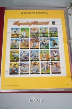 Us 2000-2004 Collection Of 180+ Souvenir Pages In Red Album