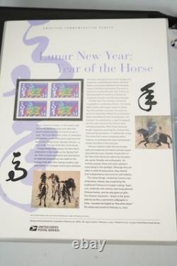 Us 2001-2003 Collection Of 70 Stamp Panels All Mnh Stored In White Ace Album