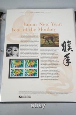 Us 2004-2006 Collection Of 60 Mnh Commemorative Stamp Panels In Album