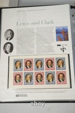 Us 2004-2006 Collection Of 60 Mnh Commemorative Stamp Panels In Album