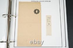 Us Collection Of Postal Stationery Cut Squares & Wrappers In Album