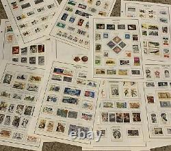 Us Stamp Lot On Nearly Complete Album Pages Great Gift