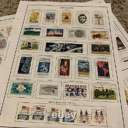 Us Stamp Lot On Nearly Complete Album Pages Great Gift